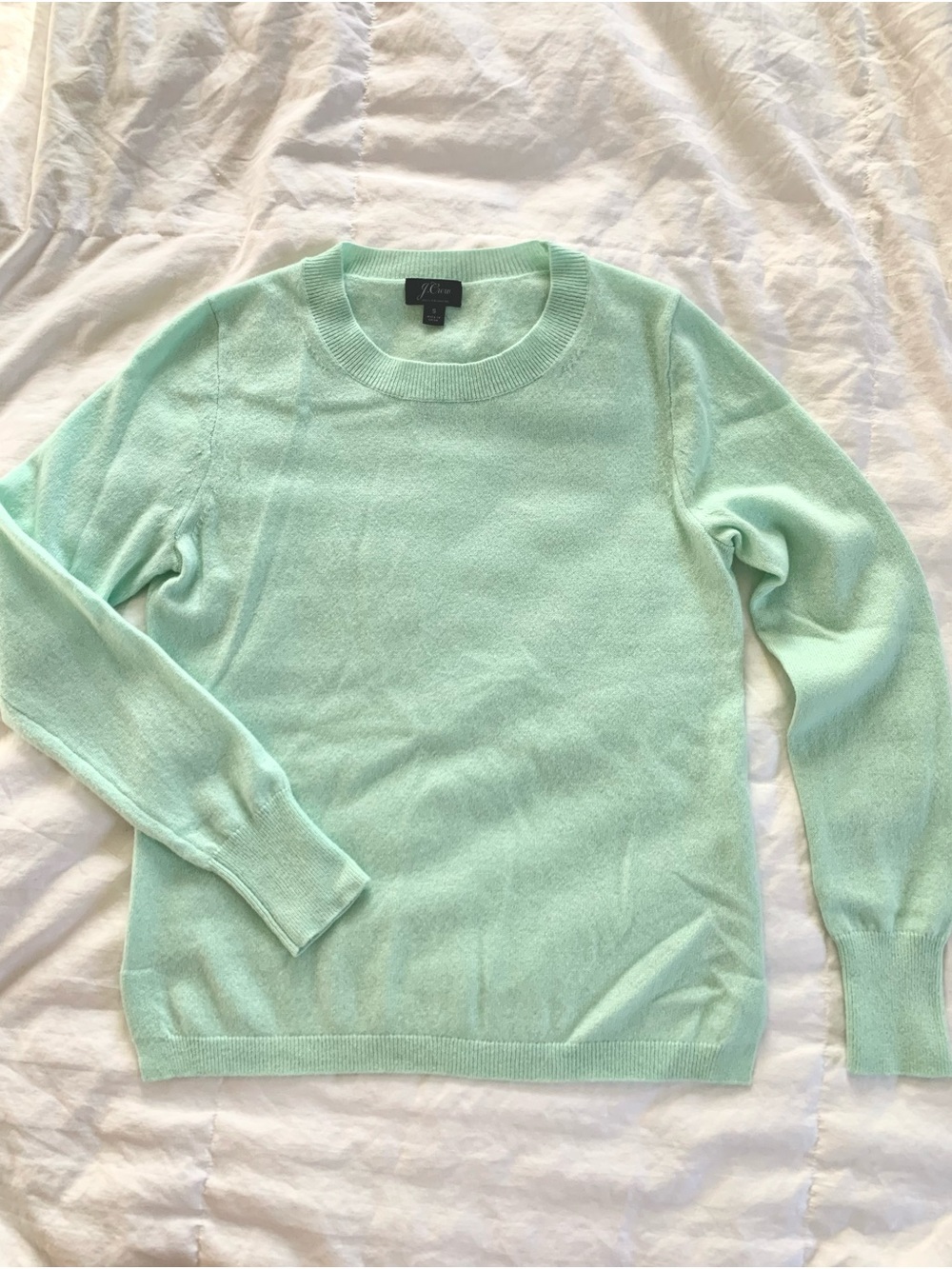 J. Crew 100% Cashmere Sweater.Sea Foam Green. Small